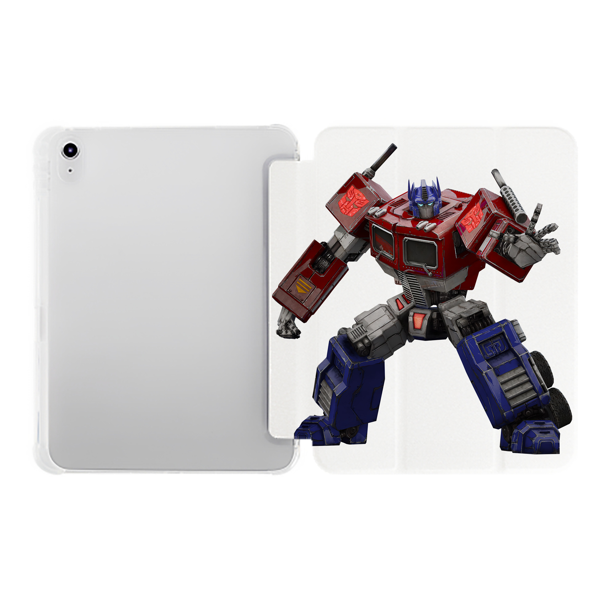 （画像用） Transformers トランスフォーマー IPad ケース ペン収納付き 三つ折りスタンド PUレザー×シリコン 対応機種9.5/10.5/10.9インチ